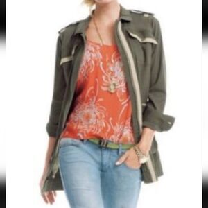 Cabi #722 Womens Size Medium Green Military Anorak Jacket Utility